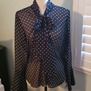 Rachel by Rachel Roy | Black & White Polka Dot Blouse